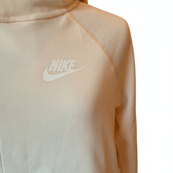 NIKE - Tech Fleece Cape asymmetrical Full-Zip Hoodie Jacket - Creme - Medium - Picture 9 of 13